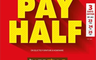 Pay half the amount when you shop at HomeStyle stores.