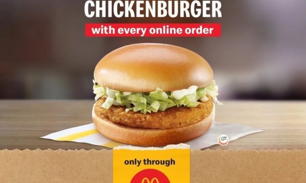 Free Chickenburger? Get one now with every online order, through McDelivery!