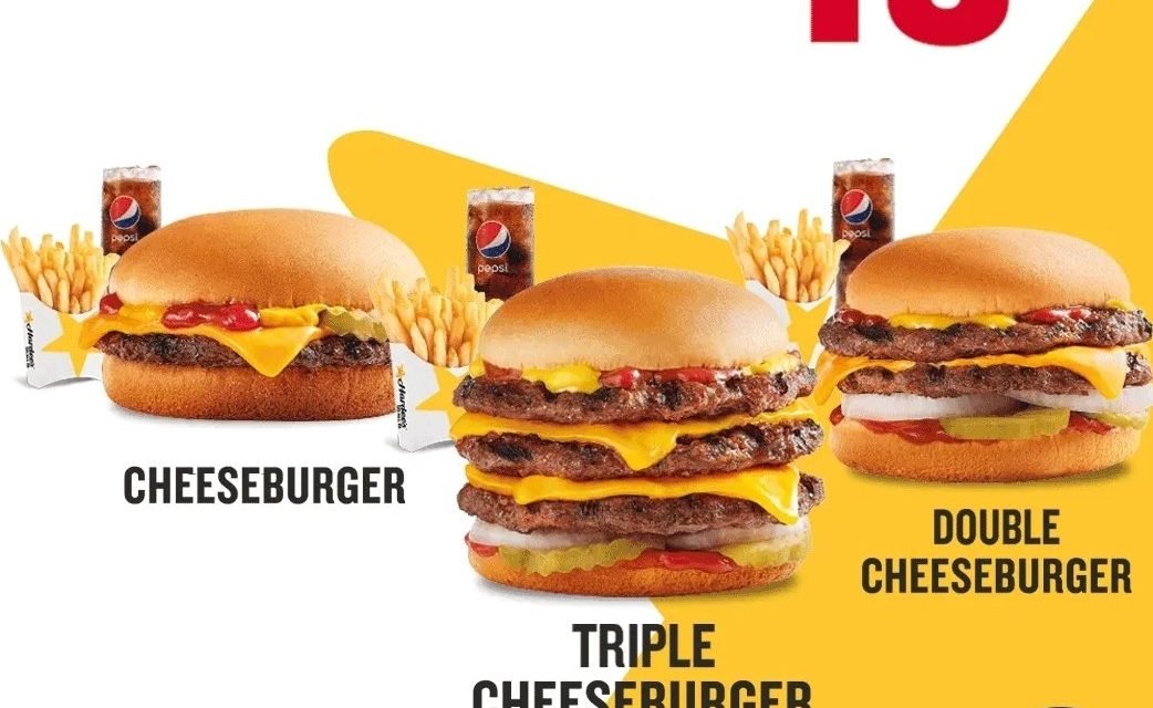 Order your favorite Hardee’s cheeseburger combo starting 13 AED