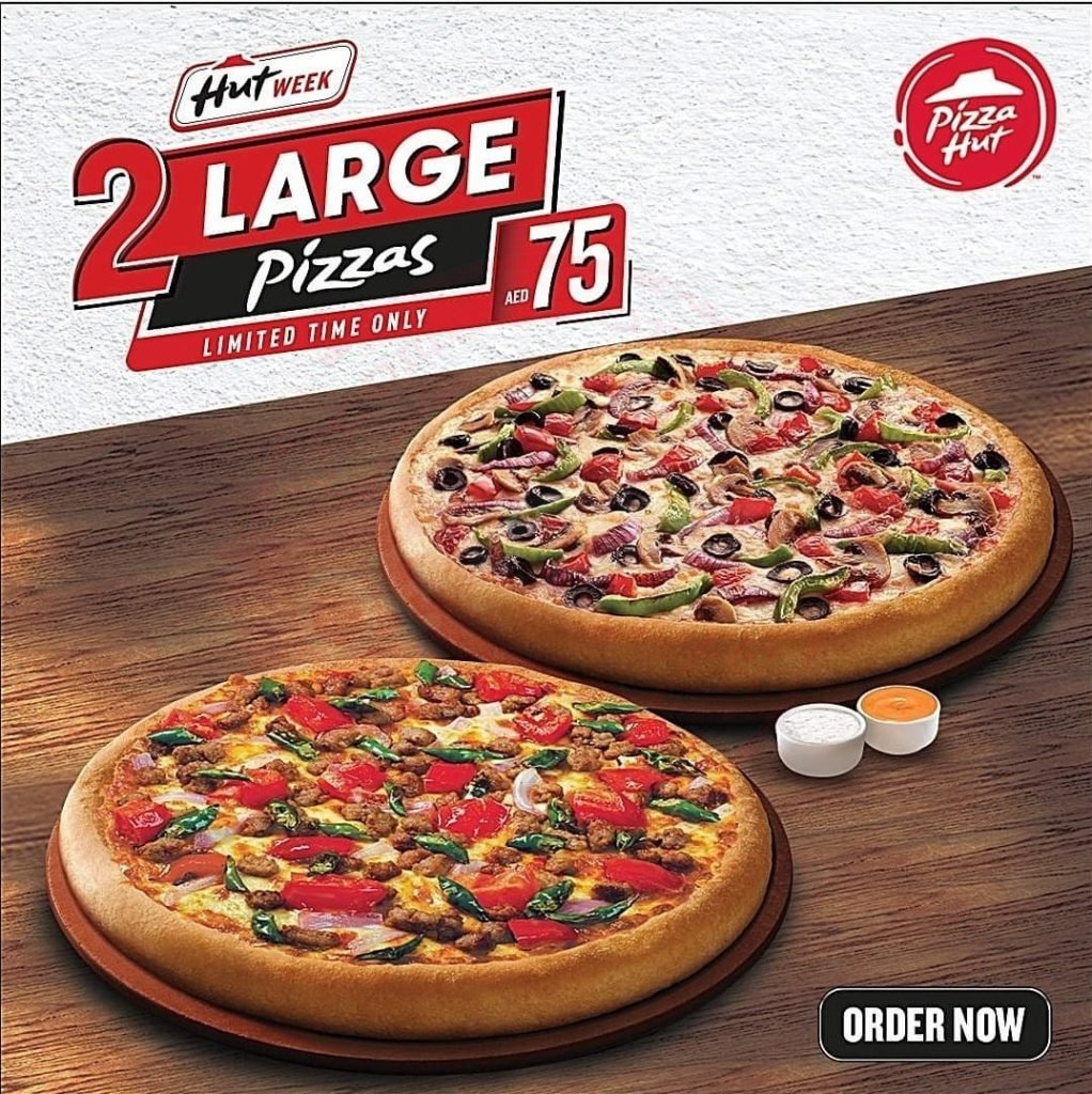 screenshot 20210916 112843 facebook6114057919861779738 Enjoy 2 Large Pizzas + 2 Dips for only AED 75. Pizza Hut