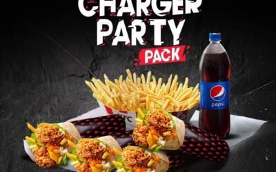 Get the Charger Party Pack at KFC.me /KFC app Just at AED 59 only!