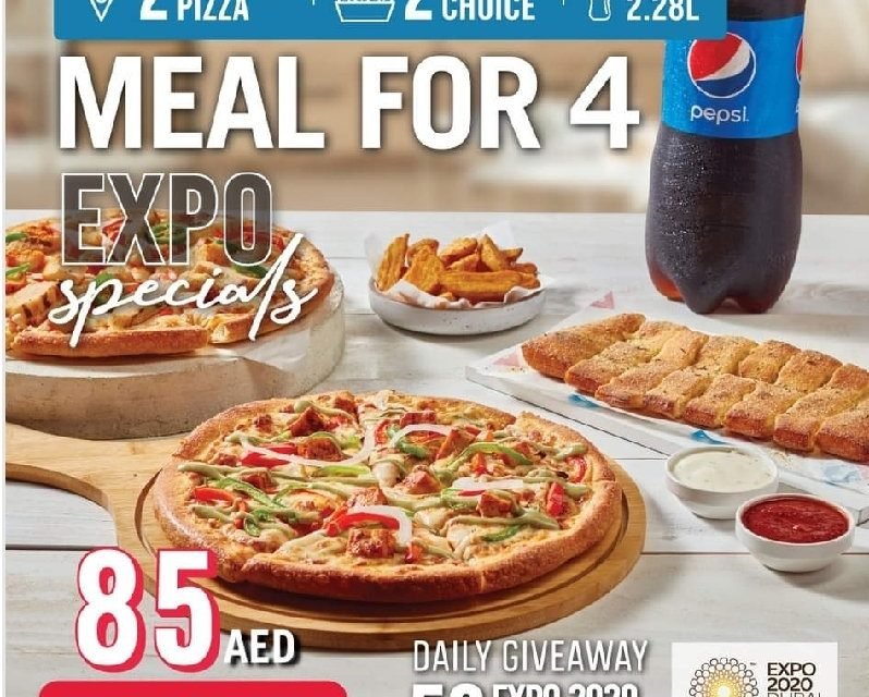 Win 50 daily EXPO 2020 tickets with exclusive EXPO Meal Deals! Domino’s Pizza.
