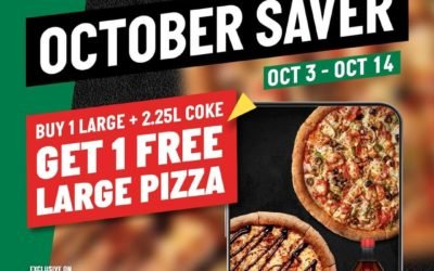 Papa John’s Pizza’re back this October with a new offer!