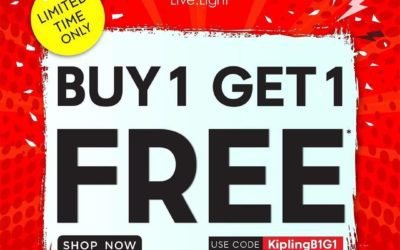 Get Kipling TWO for the price of ONE! Shop at Jashanmal store to avail this offer!