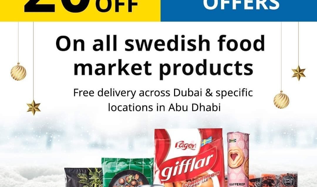 Enjoy a 20% OFF every Friday on all Swedish food market products in IKEA December Friday Offers!
