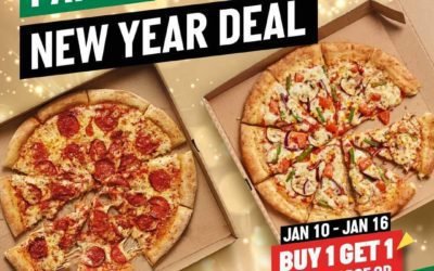 Enjoy a FREE large pizza when you buy another one at Papa John’s Pizza.