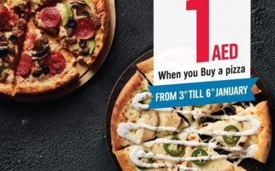 Domino’s Pizza Mega Offer Buy Any Of Your Favorite Pizza & Get 2nd Pizza @ 1 AED Only.