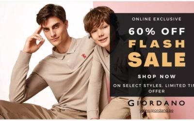 Flat 60% OFF on Select Styles. Special Offer for a Limited Time. GiordanoME.