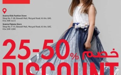DISCOUNT 25 – 50% at Joanna.