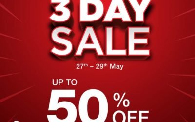 Enjoy UP TO 50% off across a wide range of electronics – smartphones, appliances, laptops, televisions and a lot more during the 3 Day- Jumbo Store.
