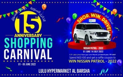 Shop, win & drive! Get a chance to bring home an all-new Nissan Patrol 2022 from the 15th Anniversary bonanza at LuLu Hypermarket.