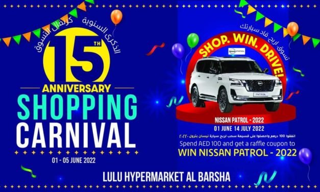 Shop, win & drive! Get a chance to bring home an all-new Nissan Patrol 2022 from the 15th Anniversary bonanza at LuLu Hypermarket.
