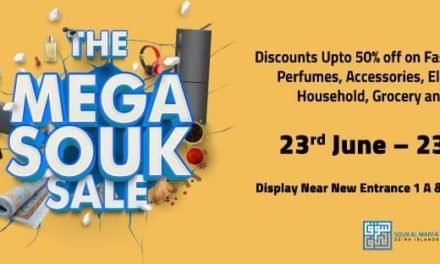 Mega Souk Sale is back at Souk Al Marfa! Discounts up to 50%.