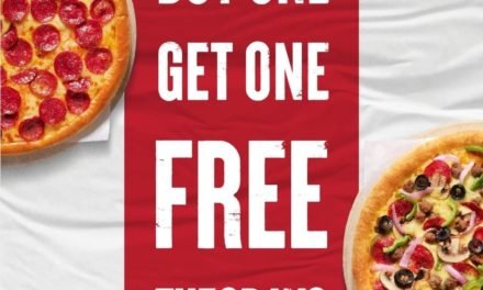 Buy a pizza and get the other one for free every Tuesday at Pizza Hut.
