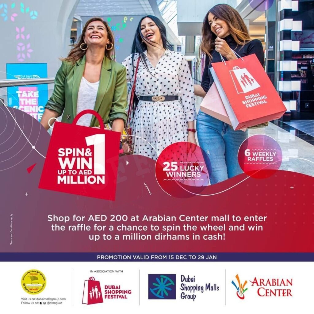 fb img 16709606281989052485977552264466 Will you be a lucky winner?<br>Shop with AED 200 or more At Arabian Center and win up to a million dirhams!