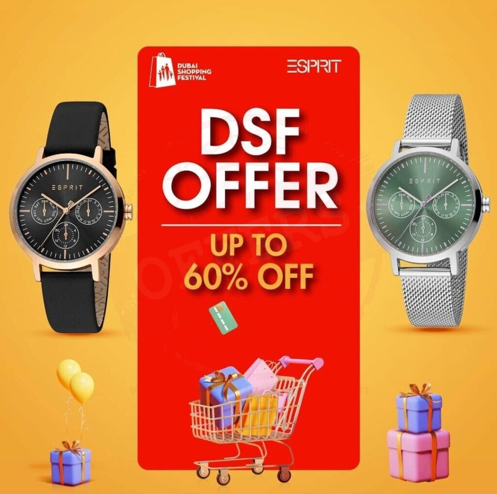 screenshot 20230107 233715 facebook1696229384384327893 Dubai Shopping Festival bonanza! Buy a stylish Esprit watch at an amazing 60% discount from TWH!