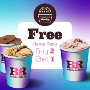 Home pack Buy 2 Get 1 Free Baskin Robbins Home pack: Buy 2 Get 1 Free- Baskin Robbins