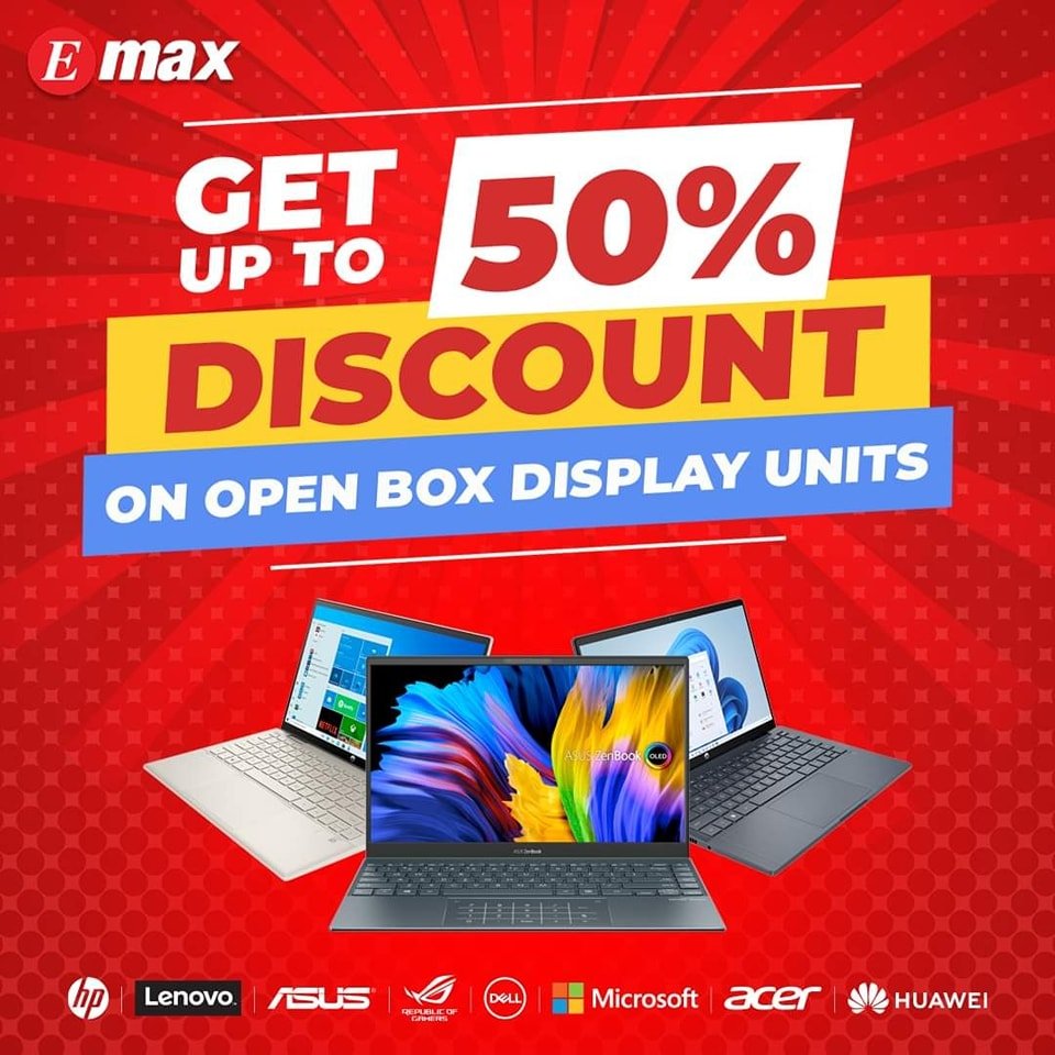 Open-box display laptops with up to 50% Off